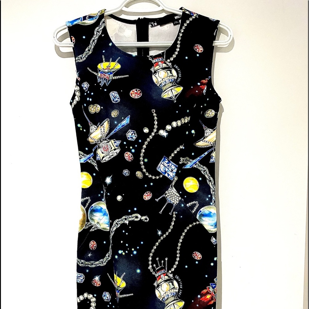 Moschino strech black dress midi lenght size 2.